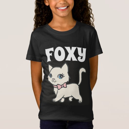 FOXY KITTEN CAT VROUWENS T-SHIRTS (Voorkant)