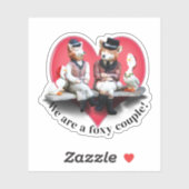 Foxy Koppel Valentijnsdag Sticker (Vel)