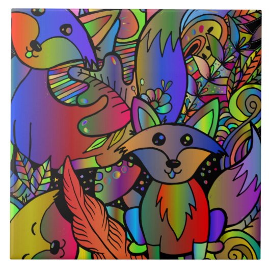 Foxy krijgen tegeltje (Voorkant)