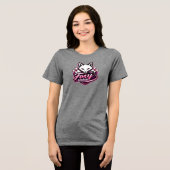 Foxy Ladies Bowling Team Logo | Damescompetitie Tri-Blend Shirt (Voorkant volledig)