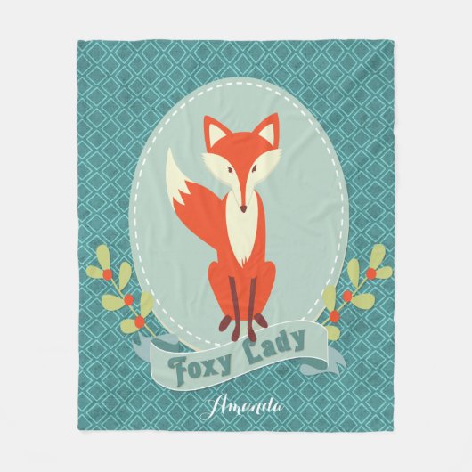 Foxy Lady Argyle Fleece Deken (Voorkant)