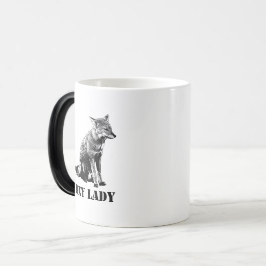 Foxy lady concept illustratie magische mok (Voorkant links)