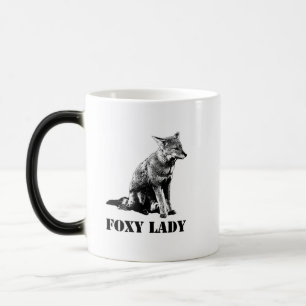 Foxy lady concept illustratie magische mok