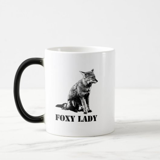 Foxy lady concept illustratie magische mok (Links)