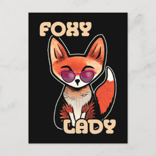 Foxy Lady   Cute Fox Briefkaart