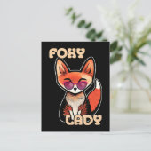 Foxy Lady | Cute Fox Briefkaart (Staand voorkant)