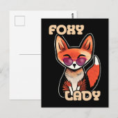 Foxy Lady | Cute Fox Briefkaart (Voorkant / Achterkant)
