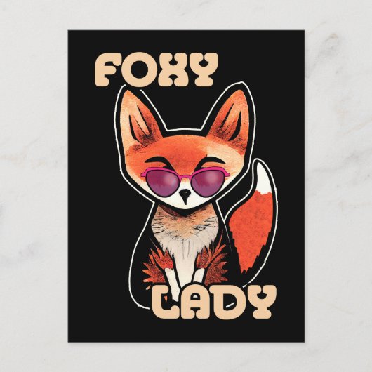 Foxy Lady | Cute Fox Briefkaart (Voorkant)