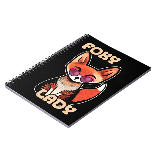 Foxy Lady | Cute Fox Notitieboek (Linkerzijde)