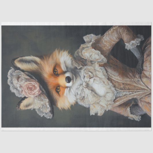Foxy Lady Fox Decoupage Tissuepapier (Voorkant)