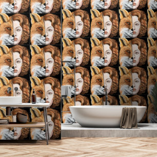 Foxy Lady Kunst Schilderen Behang