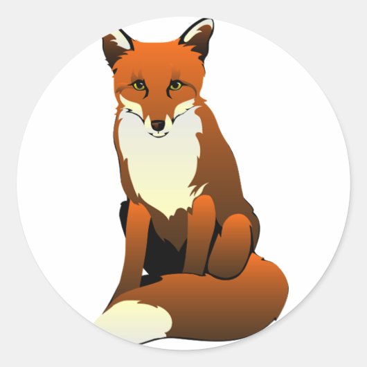 Foxy Lady Ronde Sticker (Voorkant)