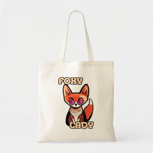 Foxy Lady | Schattige Vos Tote Bag (Voorkant)