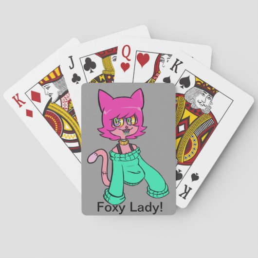 Foxy Lady-speelkaarten Pokerkaarten (Achterkant)
