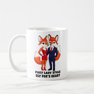 Foxy Lady Stole Sly Fox's Hart Valentijnsdag Liefd Koffiemok
