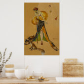 Foxy Lady van Will Pogany Poster (Keuken)