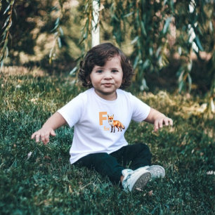 Foxy Learner: Schattig alfabet peuter T-shirt