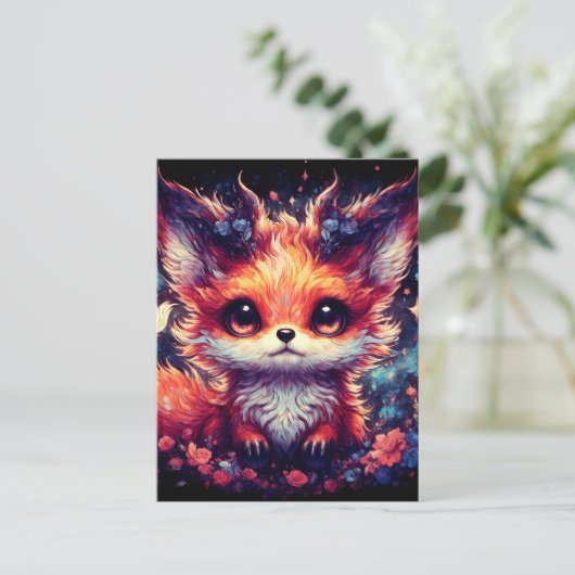 Foxy Little Devil Briefkaart (Staand voorkant)