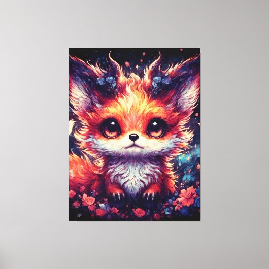 Foxy Little Devil Canvas Afdruk (Voorkant)