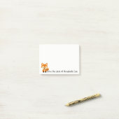 Foxy Little Friend Post-it® Notes (Op bureau)