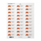 Foxy Love bruin retour adreslabel Etiket (Full Sheet)