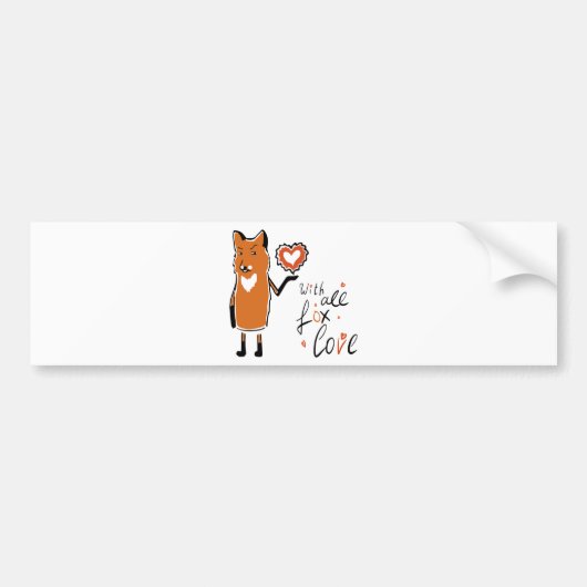 Foxy Love Bumpersticker (Voorkant)