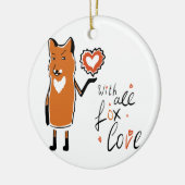 Foxy Love Keramisch Ornament (Links)