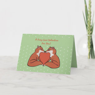 Foxy Love Valentijnse Card Feestdagen Kaart