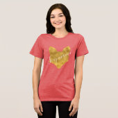 Foxy Mama Gold Fox Tri-Blend Shirt (Voorkant volledig)