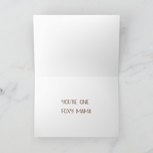 Foxy Mama-kaart van Husband Kaart (Binnen)