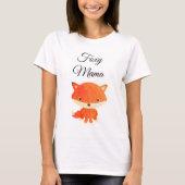 Foxy Mama Oranje Fox Grappig Moederschap Shirt (Voorkant)