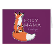 Foxy Mama Red Fox met Pup, op maat gemaakt (Voorkant Horizontaal)