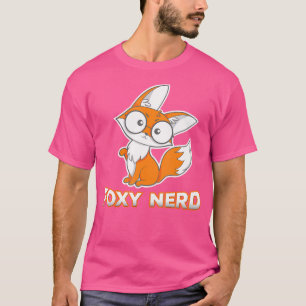 Foxy nerd grappige nerdy vos met bril t-shirt