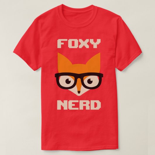 Foxy Nerd T-shirt (Design voorkant)