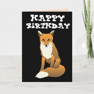 FOXY! NOG STEEDS EEN FOX HAPPY BIRTHDAY-KAART KAART