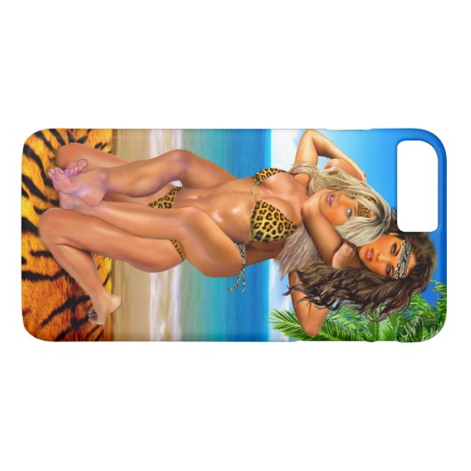 Foxy Oerwoud Wrestlers Case-Mate iPhone Case (Achterkant (Horizontaal))