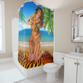 Foxy Oerwoud Wrestlers Douchegordijn (In situ)