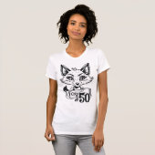 Foxy op 50 | 50ste verjaardag Fox White T-shirt (Voorkant volledig)