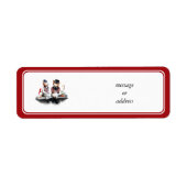 Foxy paar (voeg Jouw tekst toe) Etiket (Voorkant)