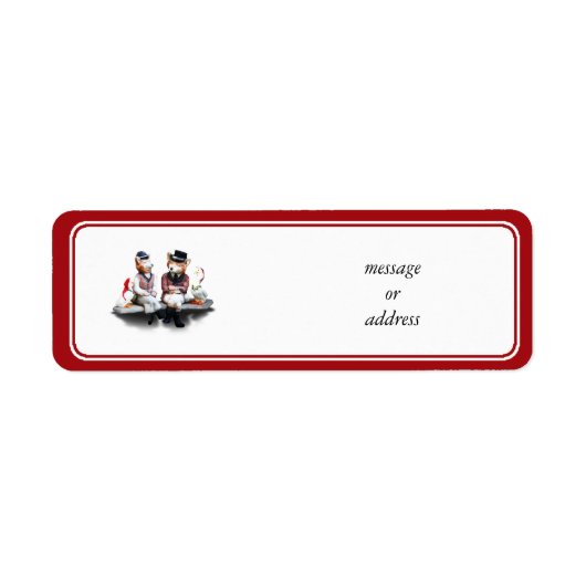 Foxy paar (voeg Jouw tekst toe) Etiket (Voorkant)