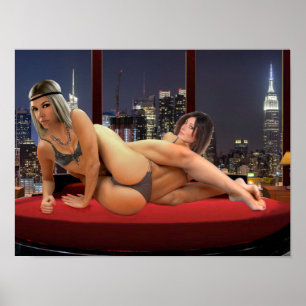 Foxy Penthouse Worstelen Poster