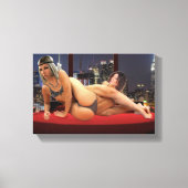 Foxy Penthouse Wrestling Canvas Afdruk (Voorkant)