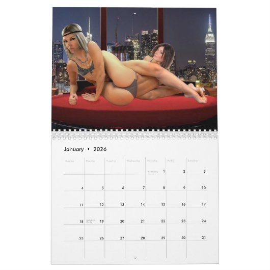 Foxy Penthouse Wrestling Kalender (Jan 2026)