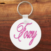 Foxy Pink Airborstel Sleutelhanger (Voorkant)