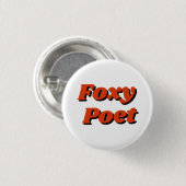 "Foxy Poet"-knop Ronde Button 3,2 Cm (Voorkant /achterkant)