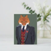 Foxy Portrait Briefkaart (Staand voorkant)
