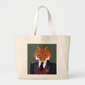 Foxy Portrait Grote Tote Bag (Voorkant)