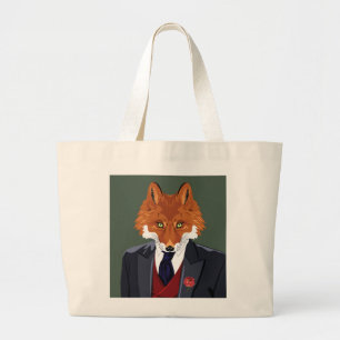 Foxy Portrait Grote Tote Bag