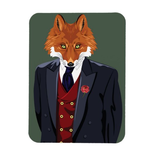 Foxy Portrait Magneet (Verticaal)