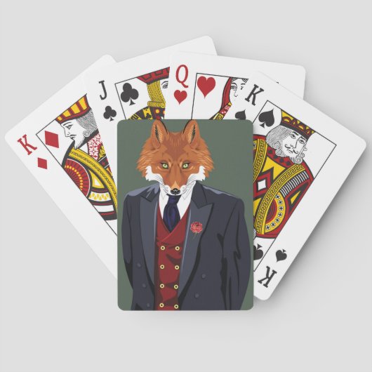 Foxy Portrait Pokerkaarten (Achterkant)